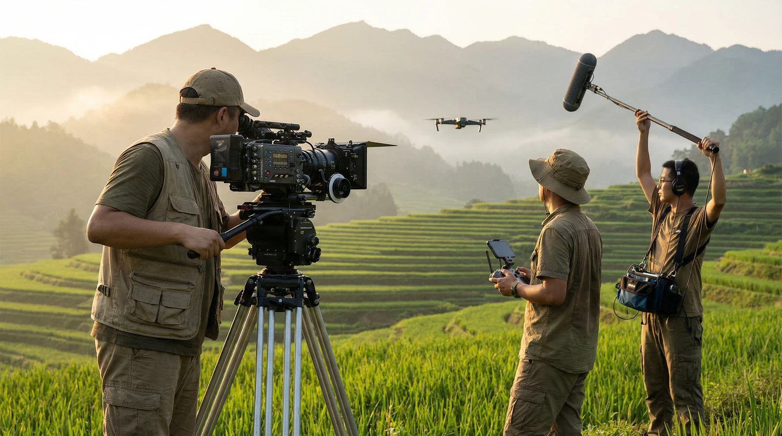 小马拉大车海角社区栏目云南梯田纪录片拍摄团队