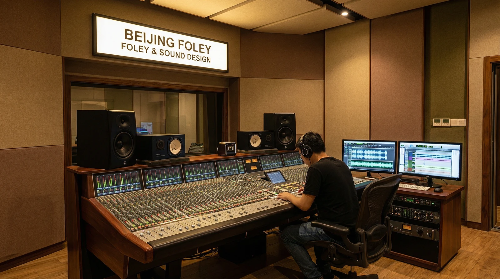 小马拉大车专业录音棚音效制作现场