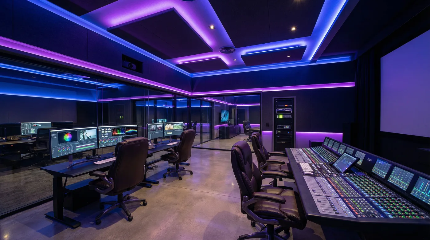 小马拉大车后期制作工作室内景